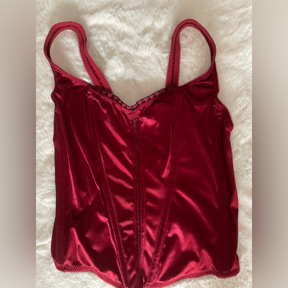 Lovable Red Satin Camisole corset